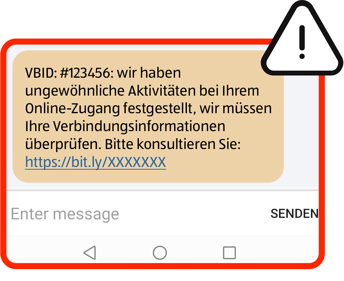 SMS Betrugswarnung Bild