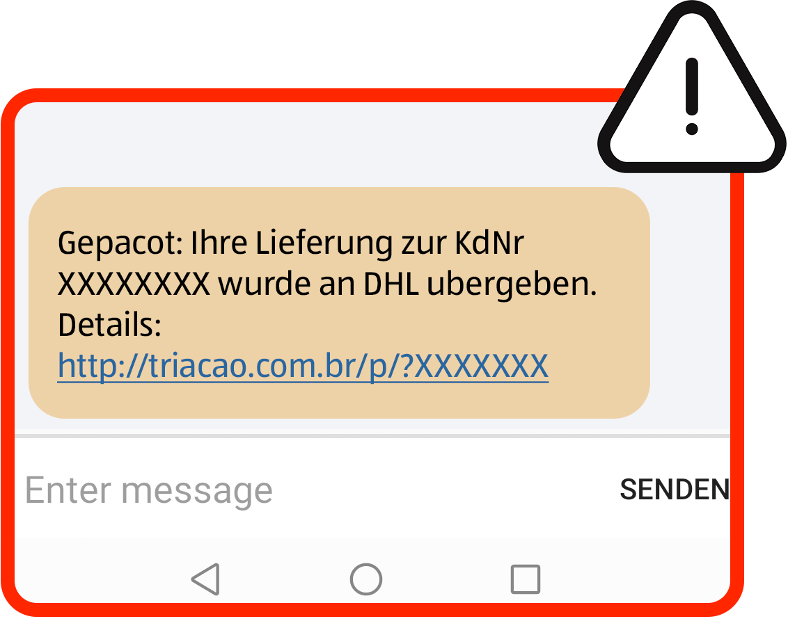 Weitere SMS Betrugswarnung Bild