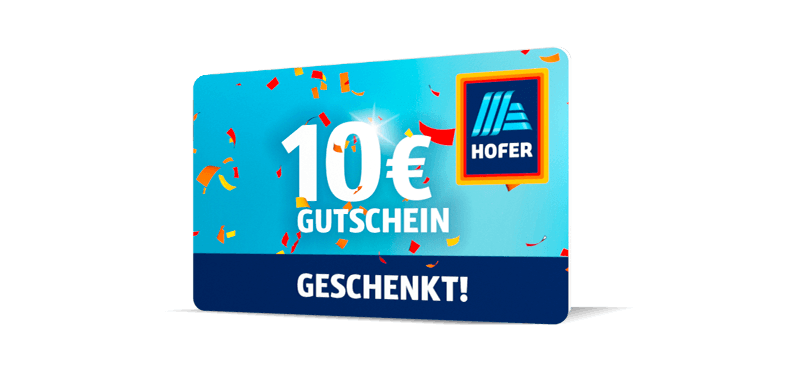 10 Euro HOFER Gutschein
